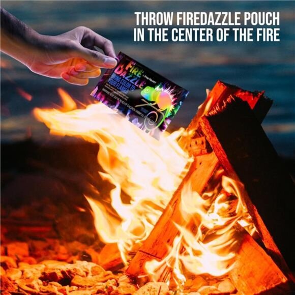 Fire Dazzle Fire Color Changing Packets for Fire Pit 25 Pack Fire Color Packet - Picture 2 of 8